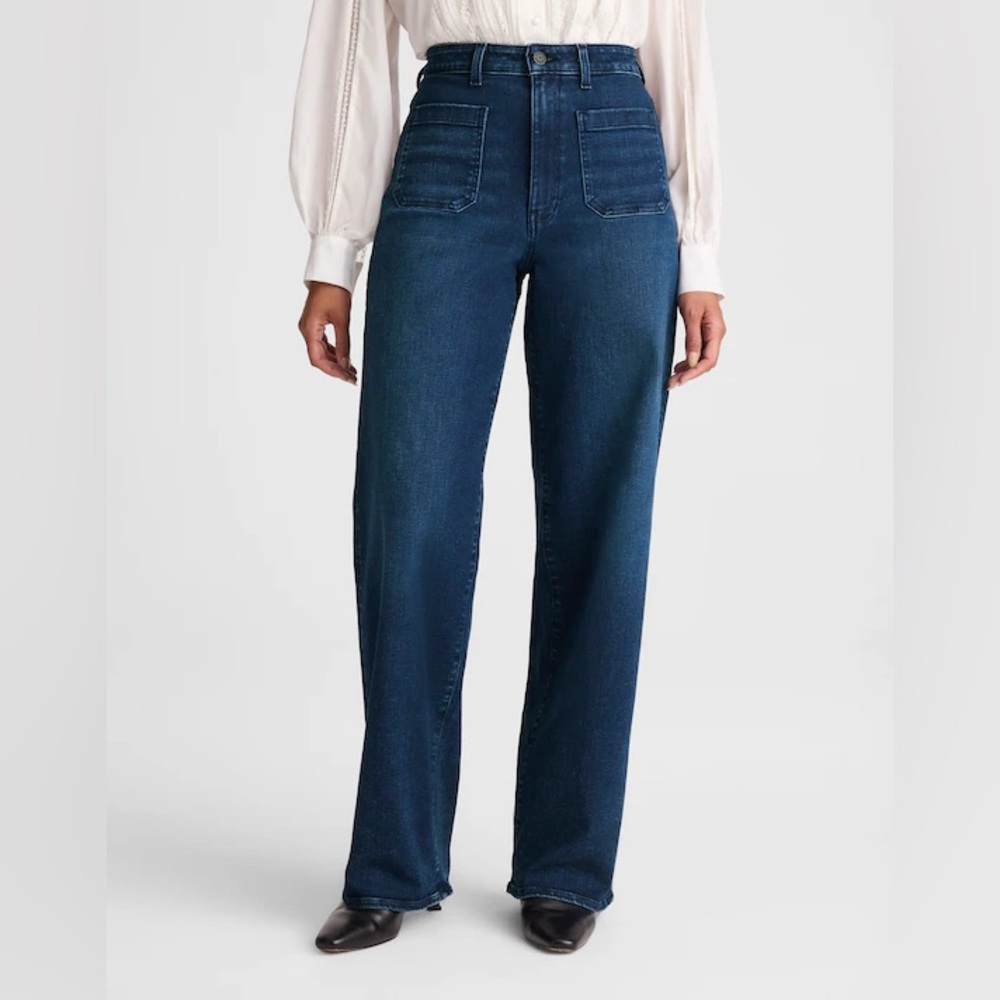 Madewell curvy Emmett wide leg jeans women’s size 27 comfort normcore scandi